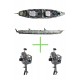 Tandem fishing kayak FEELFREE LURE TANDEM - OVERDRIVE PEDAL