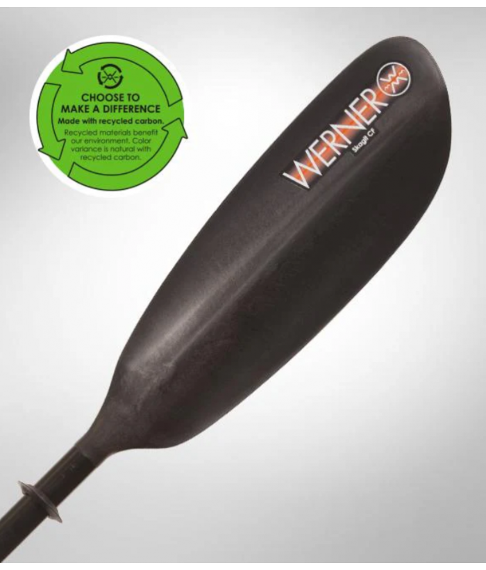 Fishing paddle WERNER SKAGIT CF 2 PIECE - STRAIGHT