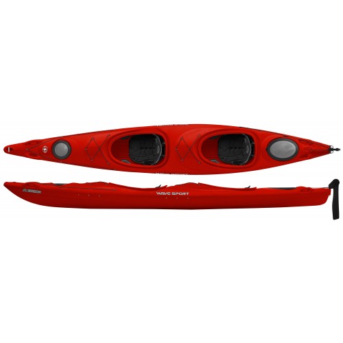 Dvivietė baidarė WAVESPORT HORIZON BLACK-OUT su vairo sistema