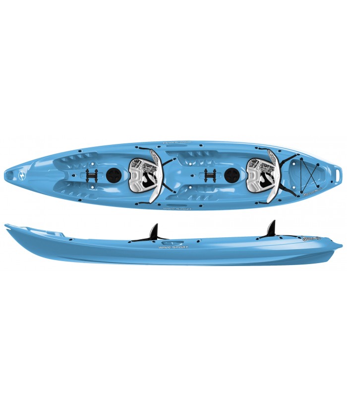 Sit On Top kayak WAVESPORT SCOOTER X TANDEM  WHITE-OUT