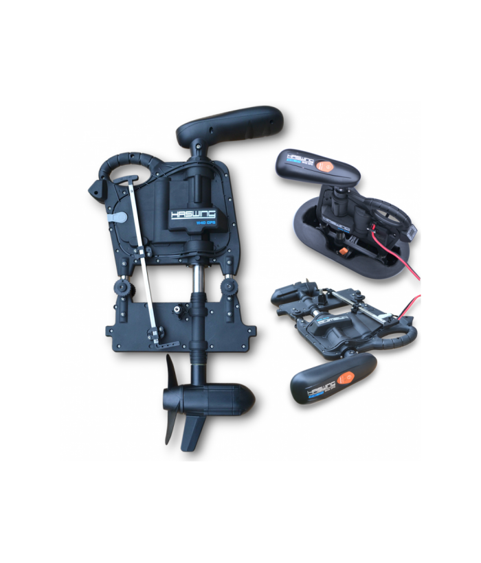 Elektrinis variklis baidarei HASWING W-40 GPS Kayak motor 12V 40 LBS