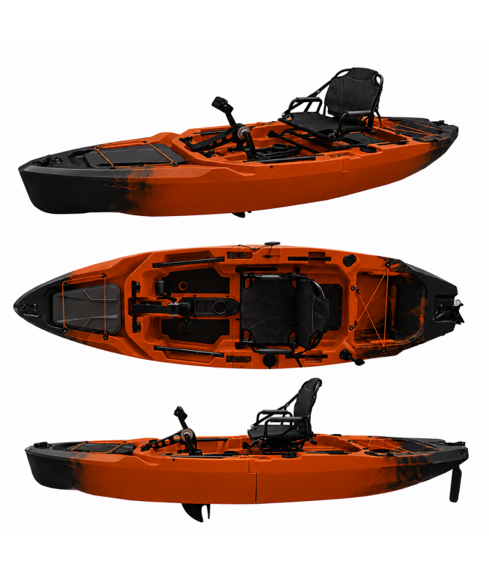 One seated modular fishing kayak AMBER SOMA 10.5
