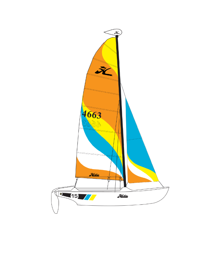 Sailing catamaran HOBIE 15