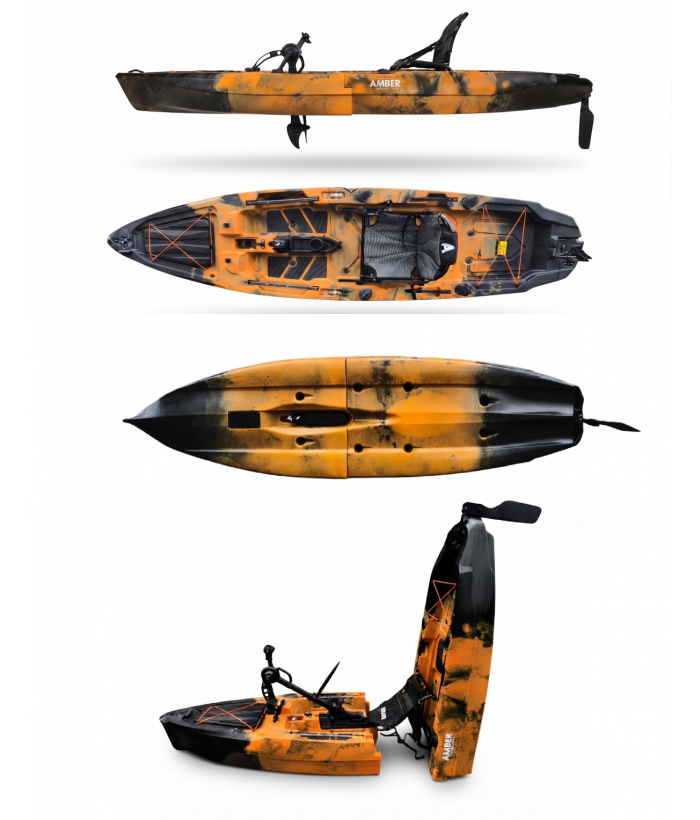 One seated modular fishing kayak AMBER SOMA 10.5